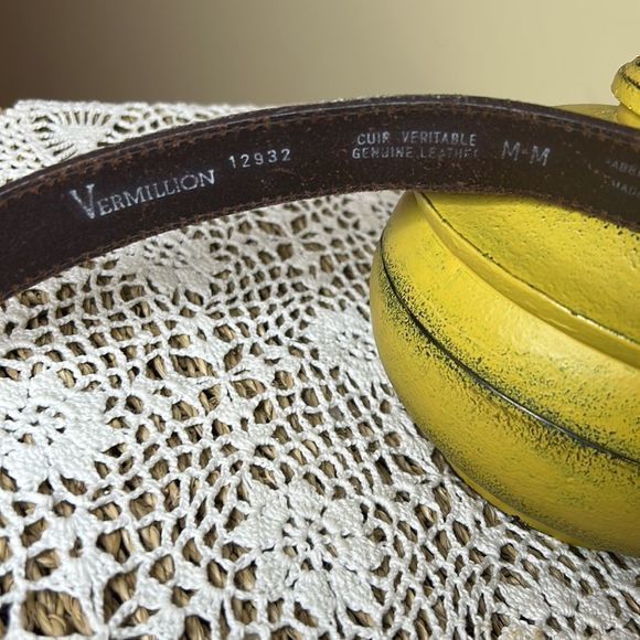 Men’s Brown Genuine leather Belt, medium - Picture 6 of 9